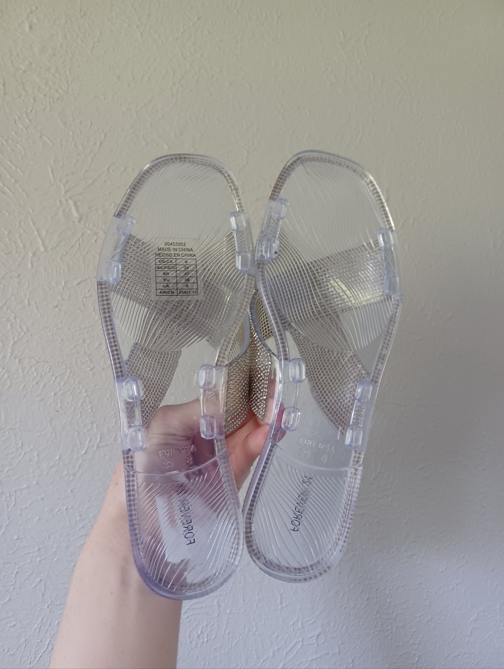 Silver Rhinestone Slide Sandals - Forever 21 - Picture 3 of 8